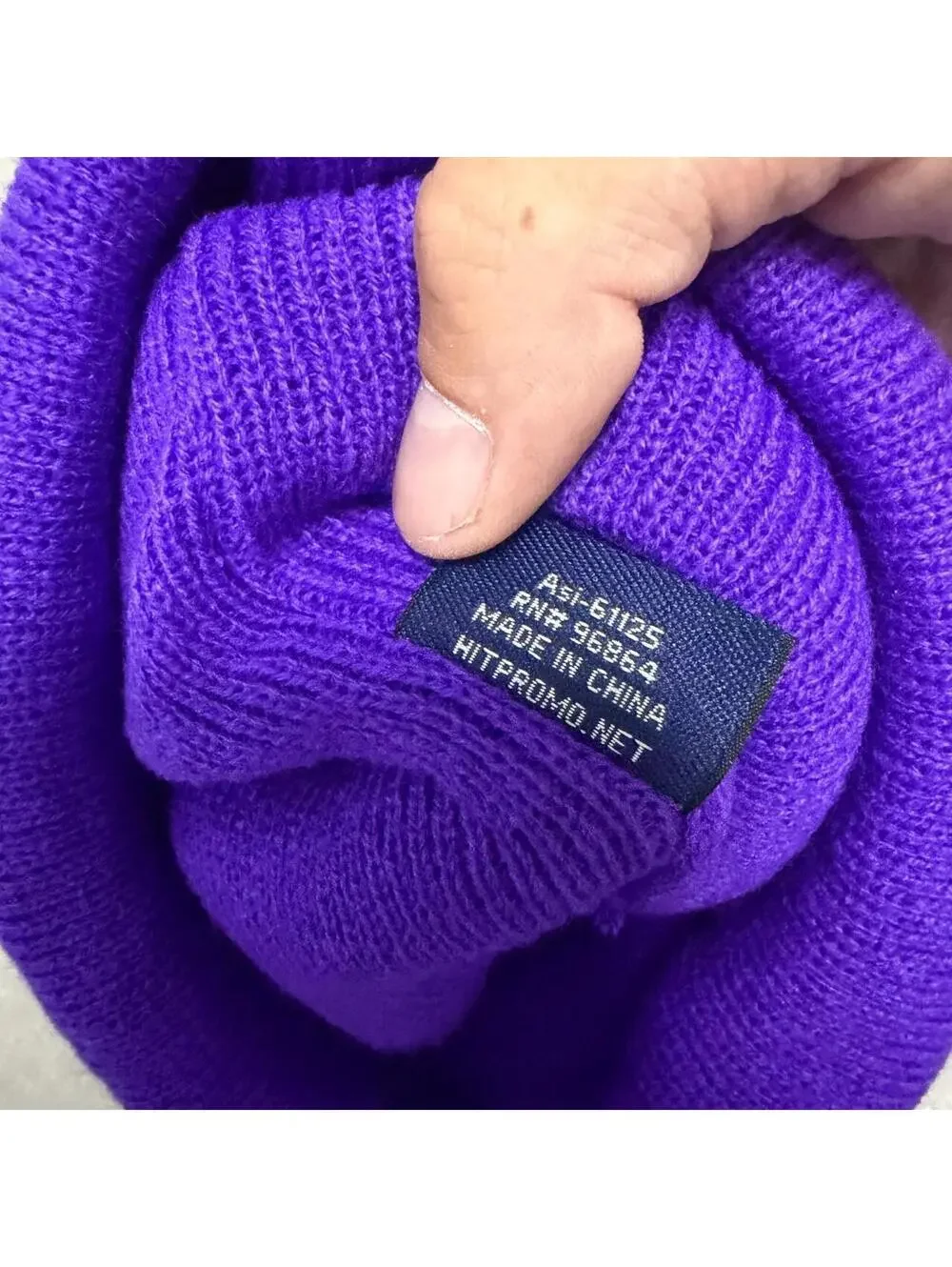 Y2K West Chester University Golden Rams Purple and White Winter Beanie